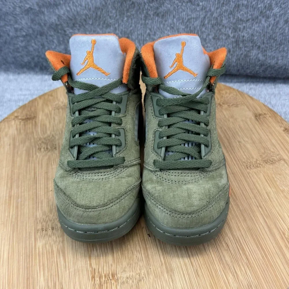 Jordan Air Jordan 5 Retro Shoes Boys Size 11C Green Sneakers Toddler 440889-308